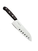 SKU-106 SAKURA YUI Нож кухонный Сантоку с отверстиями, 165 мм, Stanless Steel, антибактериальное пок