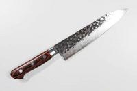 07224 Нож кухонный Шеф, SAKAI TAKAYUKI сталь  Damascus VG-10, 17 сл. 210мм, рукоять махагон