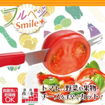 FVS-102 Нож для томатов, нержавеющая сталь, пластик, красная рукоять