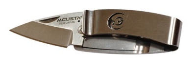 MC-0083 Нож-зажим для купюр складной TSURU (журавли) Mcusta, AUS-8