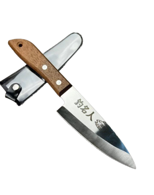 SK-4900 KIKUSUI Нож разделочный Дэба 120/250, нерж. сталь,рук. стабилизиров. древесина, чехол
