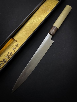 YTH-04 Shimomura Нож кухонный Янагиба 210/335 мм,молибден-ванадиевая сталь,односторонняя заточка,рукоять магнолия
