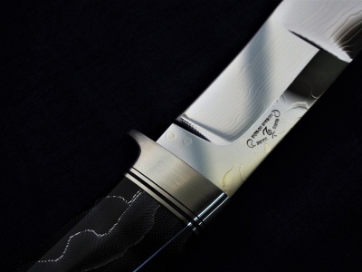Нож туристический Suzuki Hiroshi 230 мм/111 мм, VG-10, дамаск,Смола